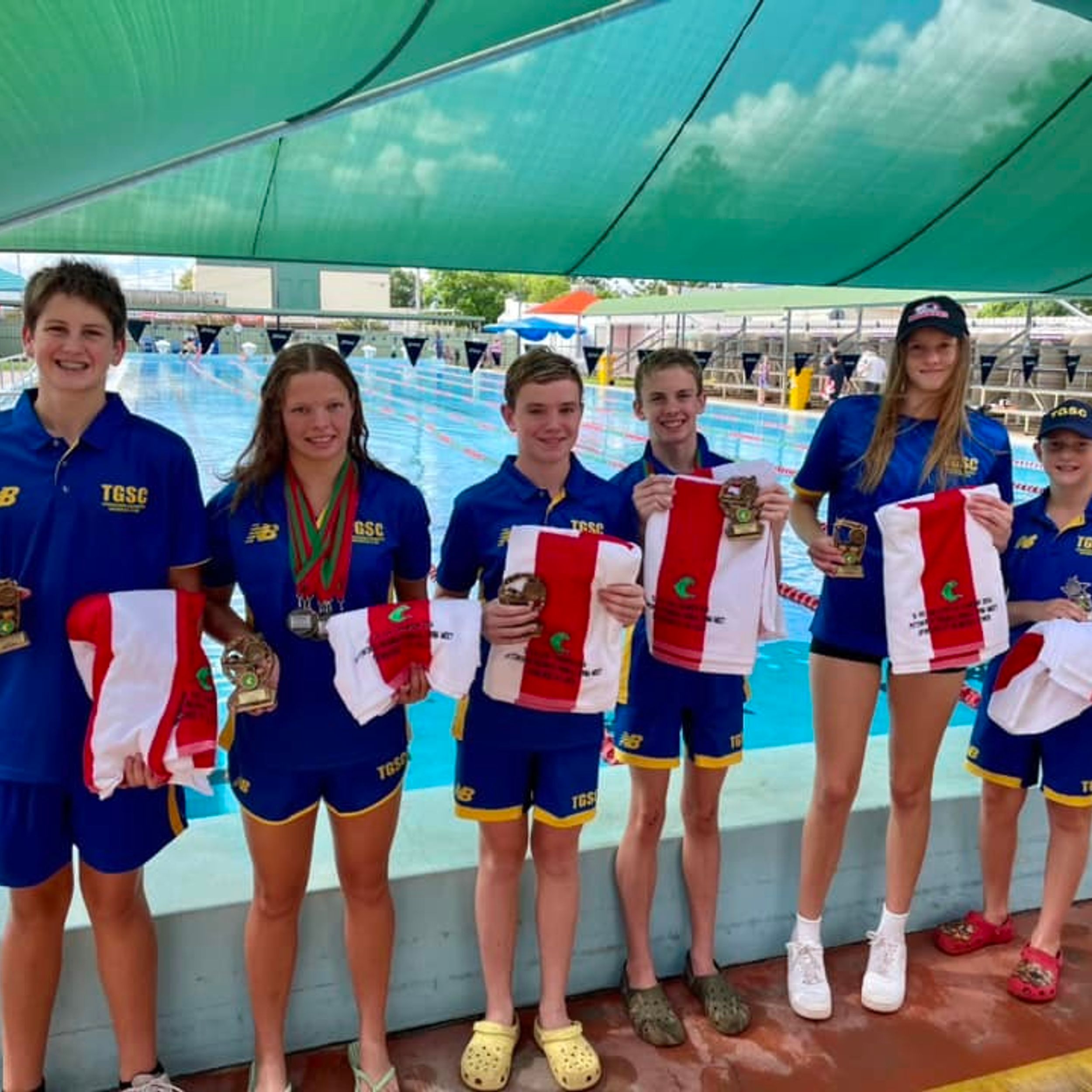 Pittsworth Swim Meet - Josh Maher [left] 14 yr age group champion