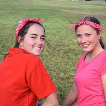 Vlc Brooke Cashin And Tahlia Bothe Wait For Their Turn To Bat