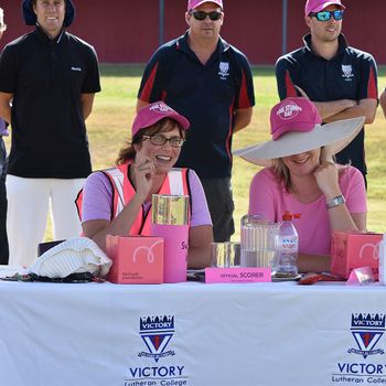 Vlc Scorers Marg Moore And Sarah Rae Keep A Close Eye On The Innings