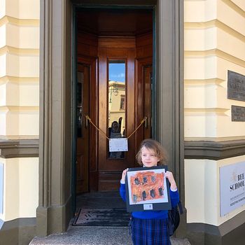 07 Vlc Yr 2 Student Ella Cowen Is Outside Beechworth Honey