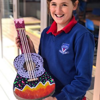 Yr 4 Art Mixed Media Guitars 4