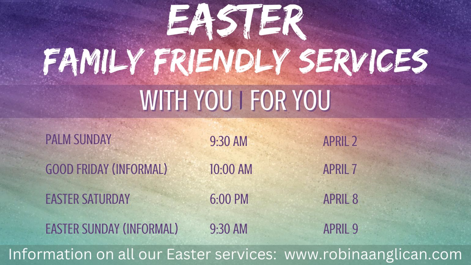 Robina Anglican Easter Services