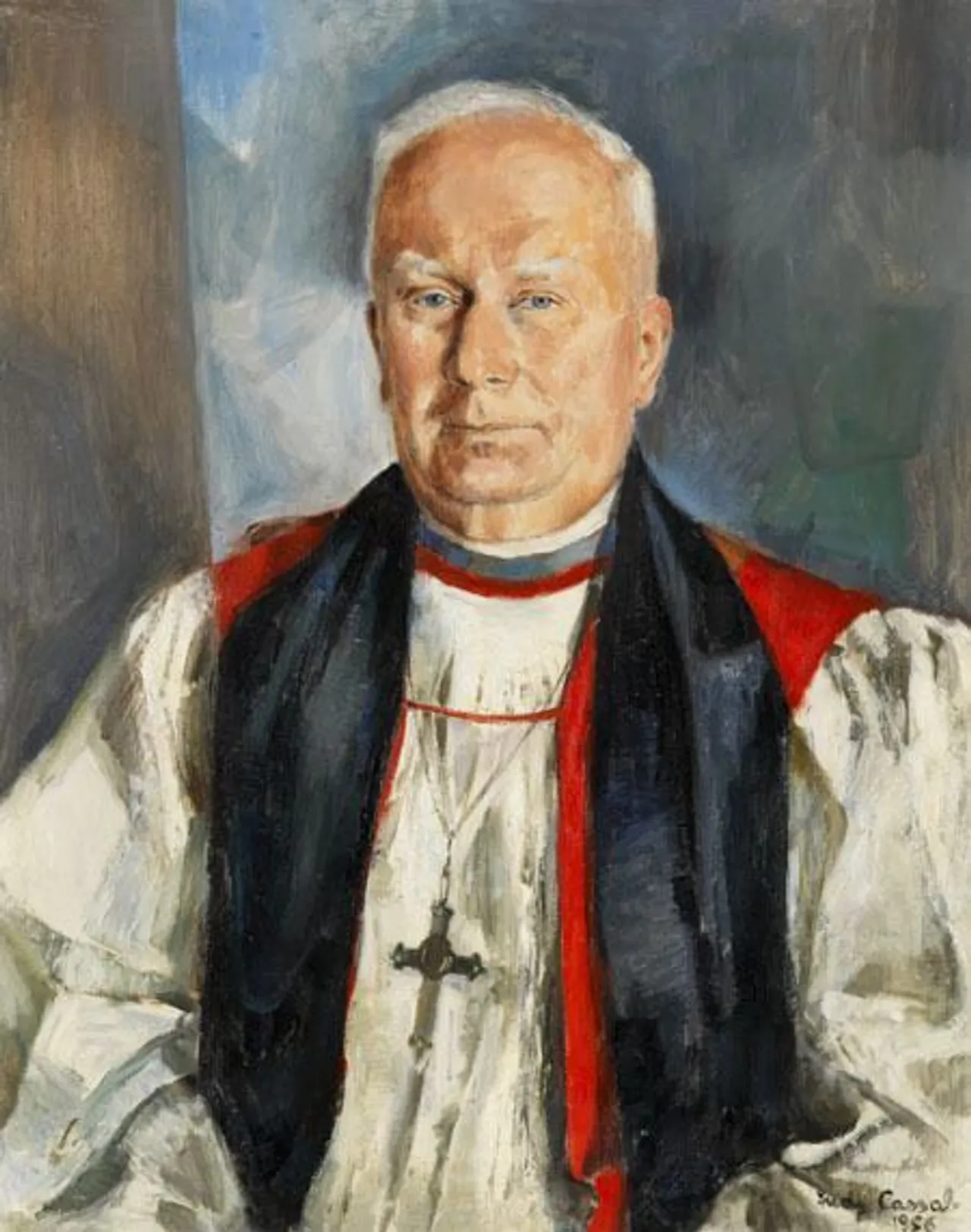 A painted portrait of Bishop Ernest Burgmann