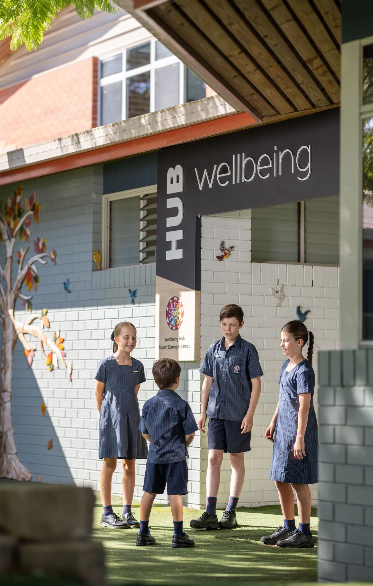 Children practicing mindfulness and wellbeing activities at private school in Coffs Harbour