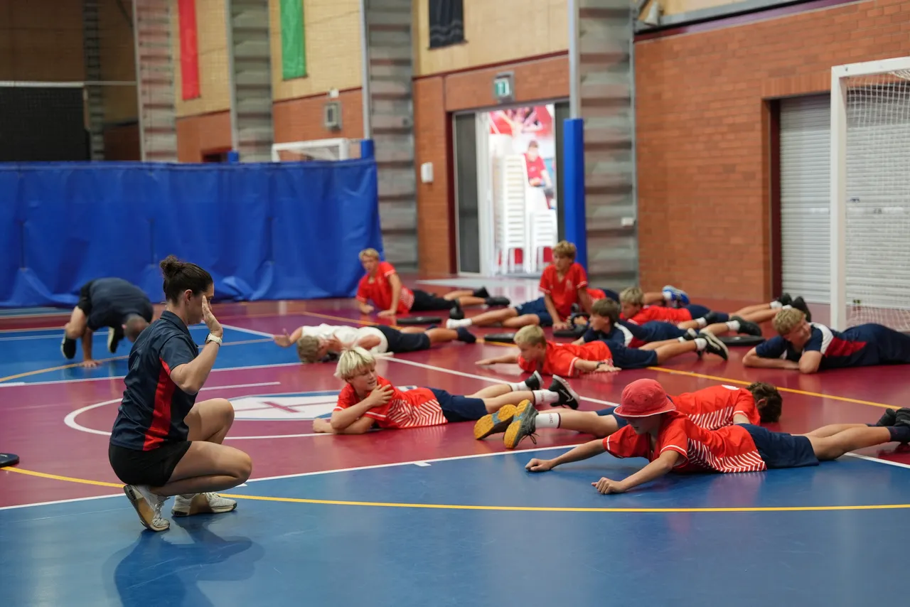 Elite athlete completing conditioning drills designed to improve speed and endurance.