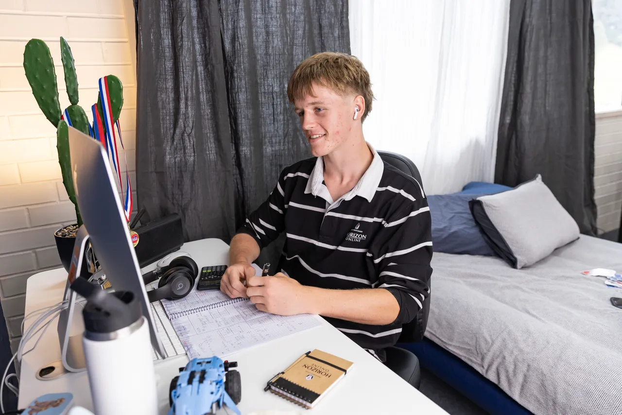 Rural NSW student accessing quality education through an online learning program.