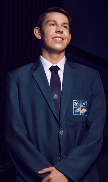 Senior student happy with his achievements