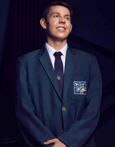 Senior student happy with his achievements