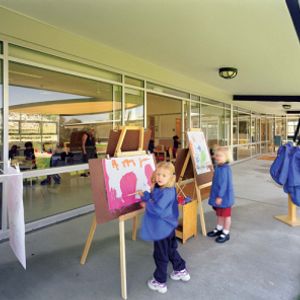 Children enjoying the outdoor spaces at ELC