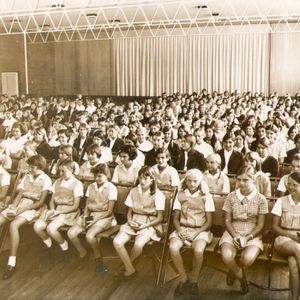 Assembly in the original hall circa 1967