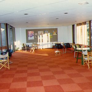 Senior Common Room at the opening of the Lower Gabriel Centre in 1977