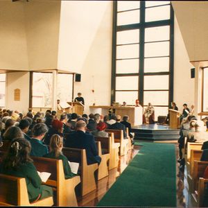 Consecration of the Chapel on 17 June 1988 before the installation of the stained glass window