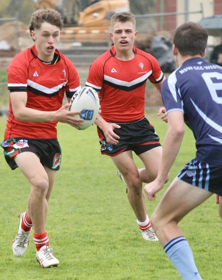 High school students playing sport.