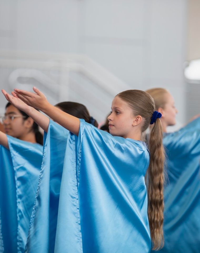 Primary school students liturgical dancing.