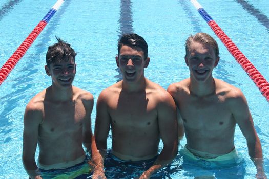 3 Boys In Pool Edit