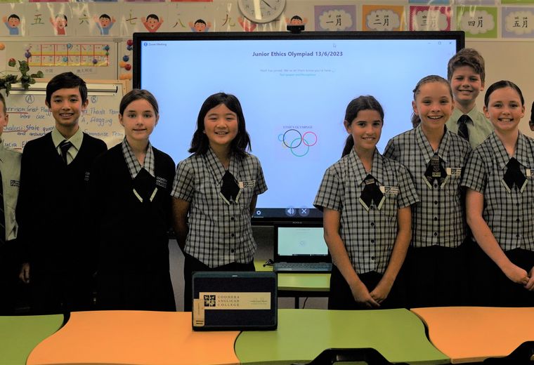 Ethics Olympiad - group of students together