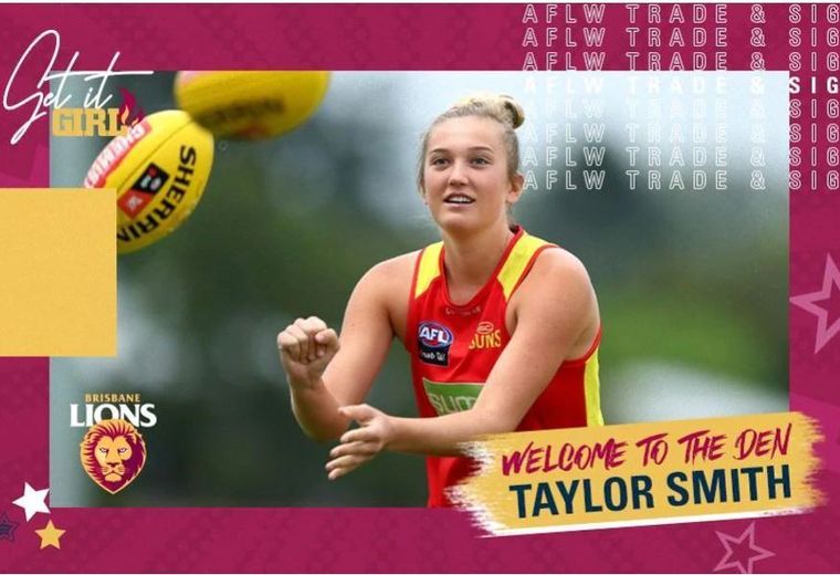 Taylor Smith playing AFL for Brisbane Lions