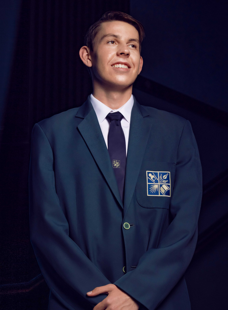 Senior student happy with his achievements