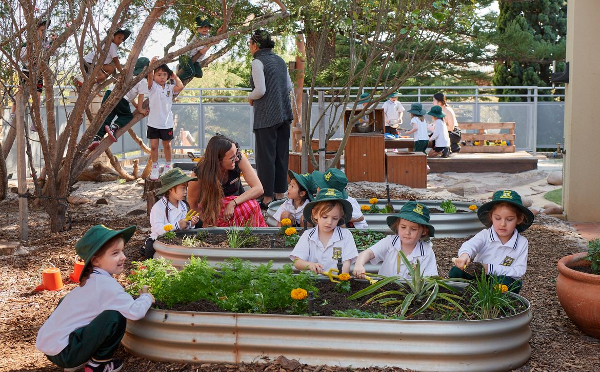 Penrhos ELC students engaged in nature play