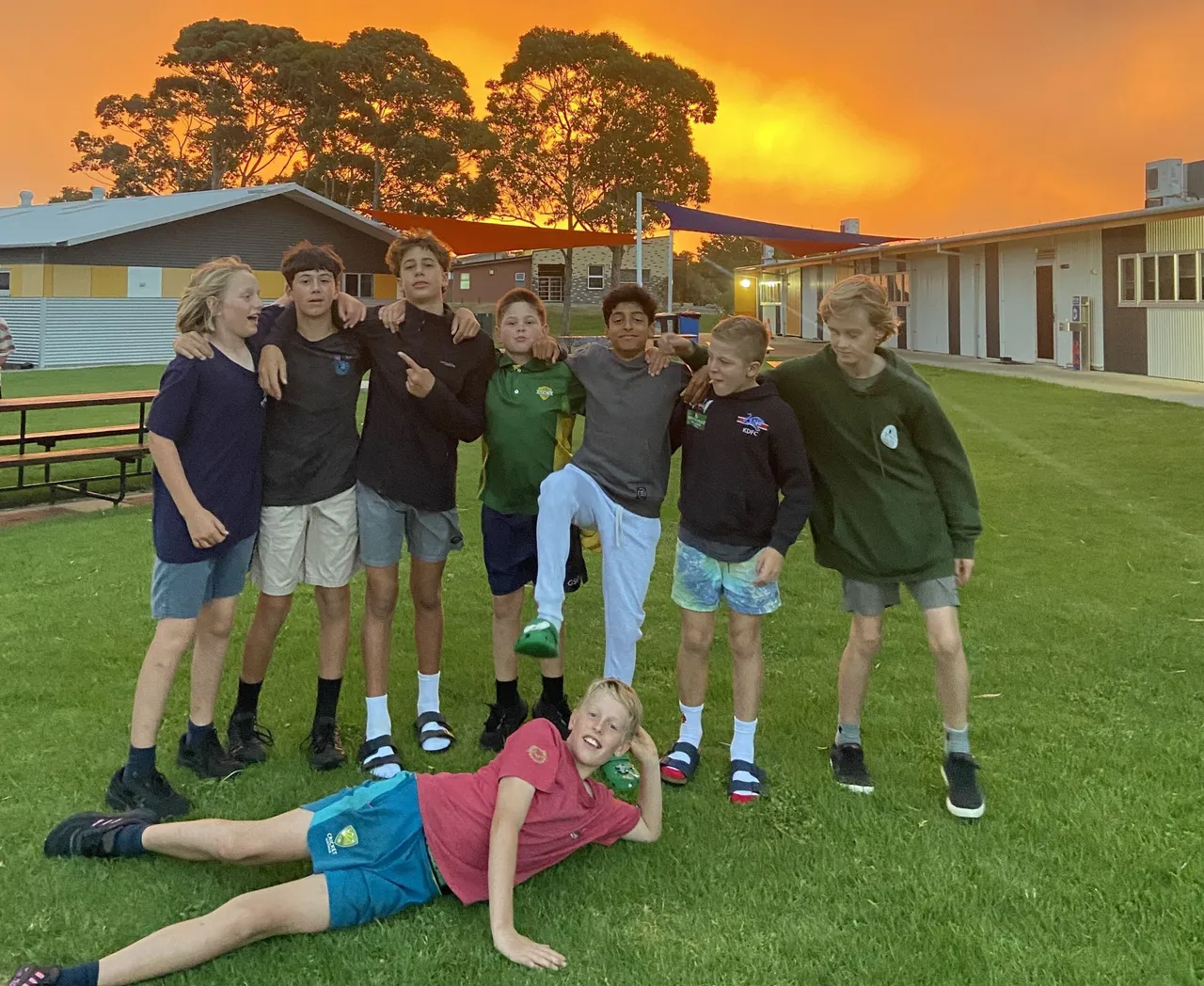 Students posing for a photo.