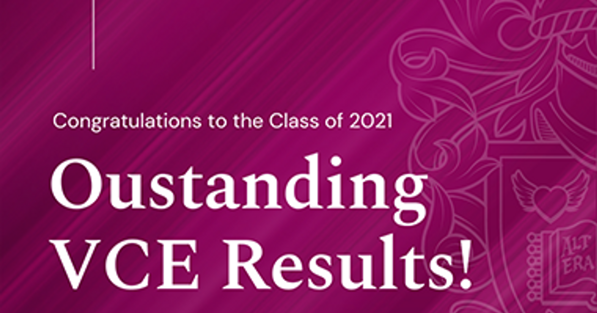 Class of 2021 VCE Results Haileybury Rendall School