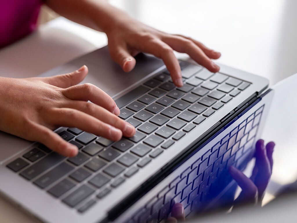 Gallery Computer Typing Closeup