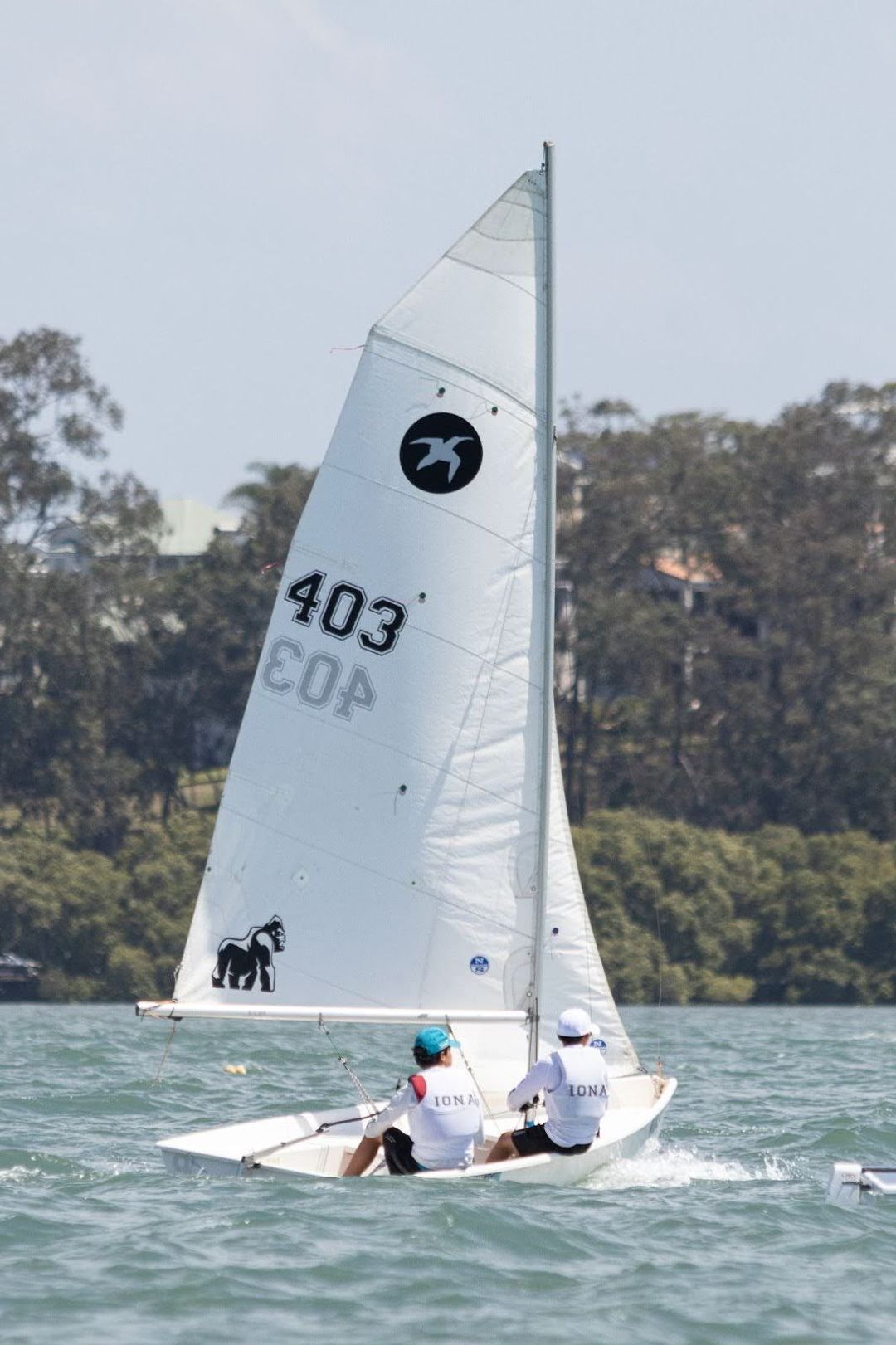 An Iona branded boat sailing