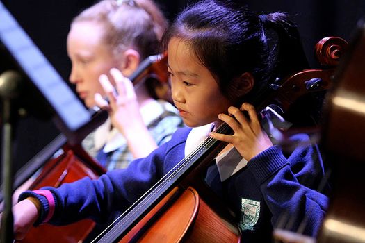 Young Asian Girl Cello