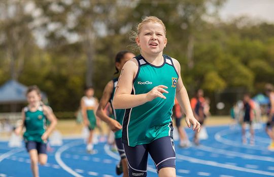 Running Girl Face On Primary