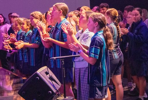 Year 7 chapel with pimpama may 0512