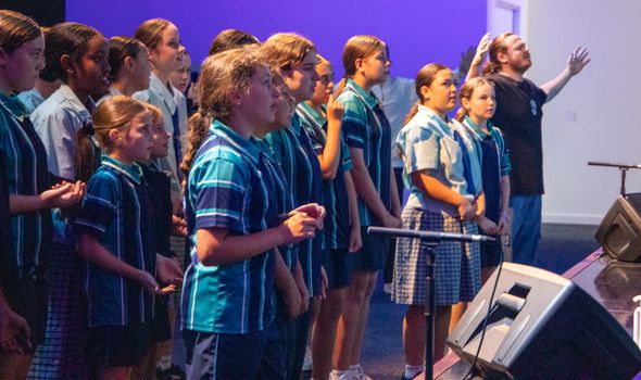 Year 7 chapel with pimpama may 0526