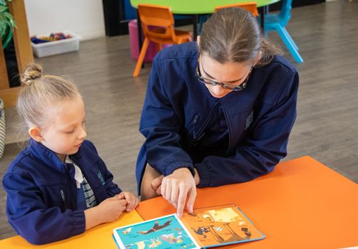 Year 7 reading to prep students 7186