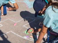 Yr 7 chalk path art 4744