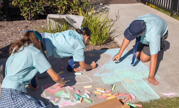 Yr 7 chalk path art 4749