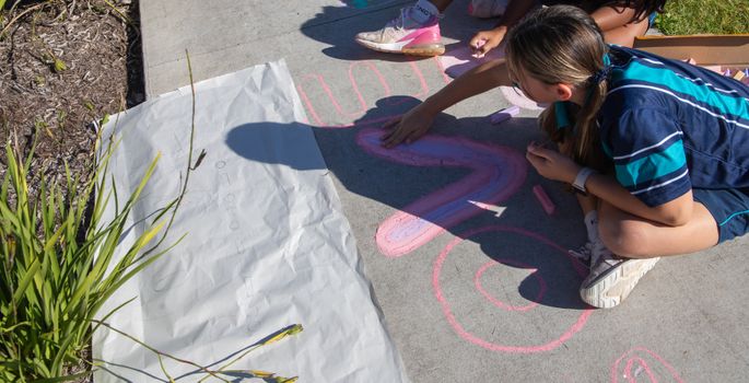 Yr 7 chalk path art 4742