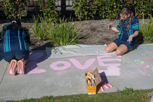 Yr 7 chalk path art 4756