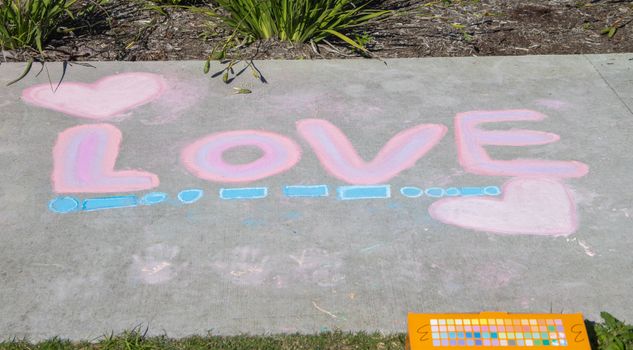 Yr 7 chalk path art 4759