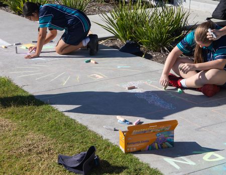 Yr 7 chalk path art 4753