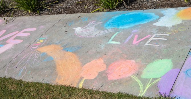 Yr 7 chalk path art 4765