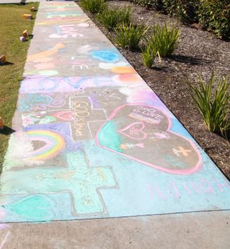Yr 7 chalk path art 4766
