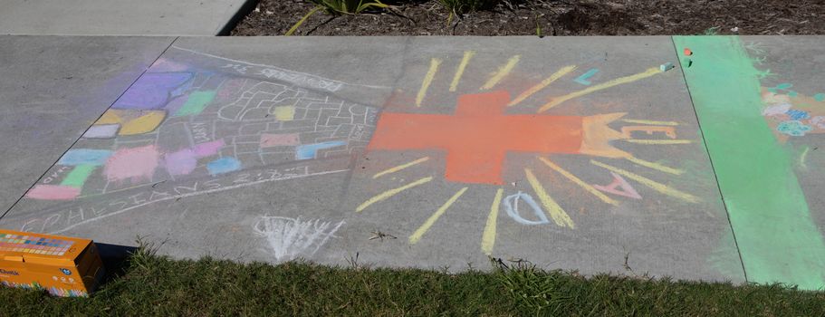 Yr 7 chalk path art 4769