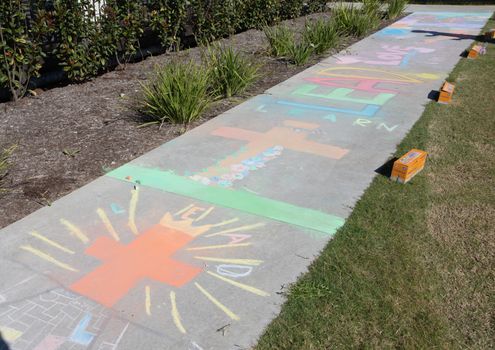 Yr 7 chalk path art 4771
