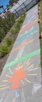 Yr 7 chalk path art 4772