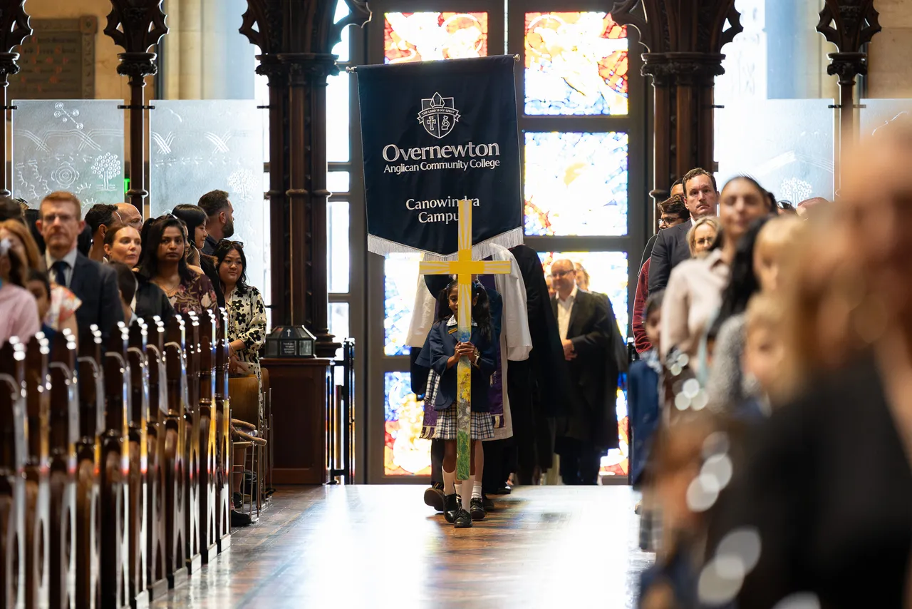 Junior School Chapel Leader leading the procession of clergy and College Executive Team at St Paul’s Cathedral during the much-loved annual Junior School Carol Service.