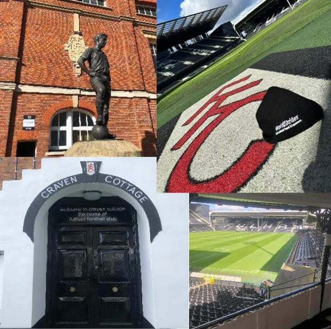 Montage of images from the Overnewton UK soccer tour, showcasing student experiences, training, and cultural highlights.
