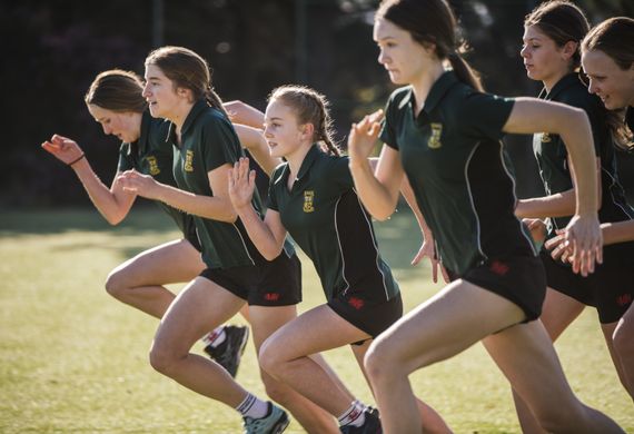 students running athletics