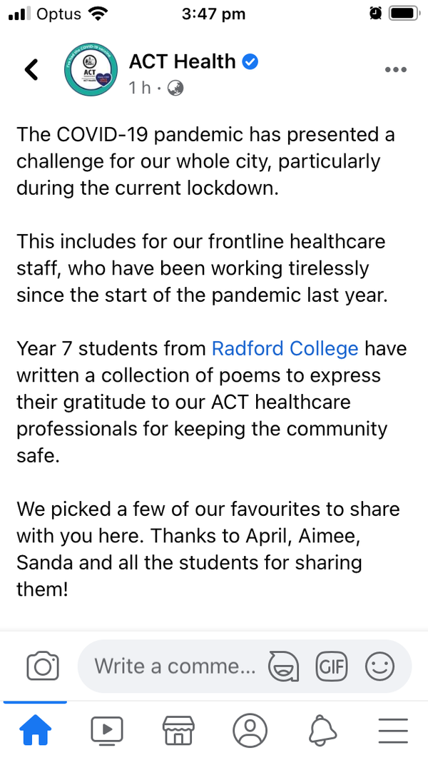 ACT Health social media 1