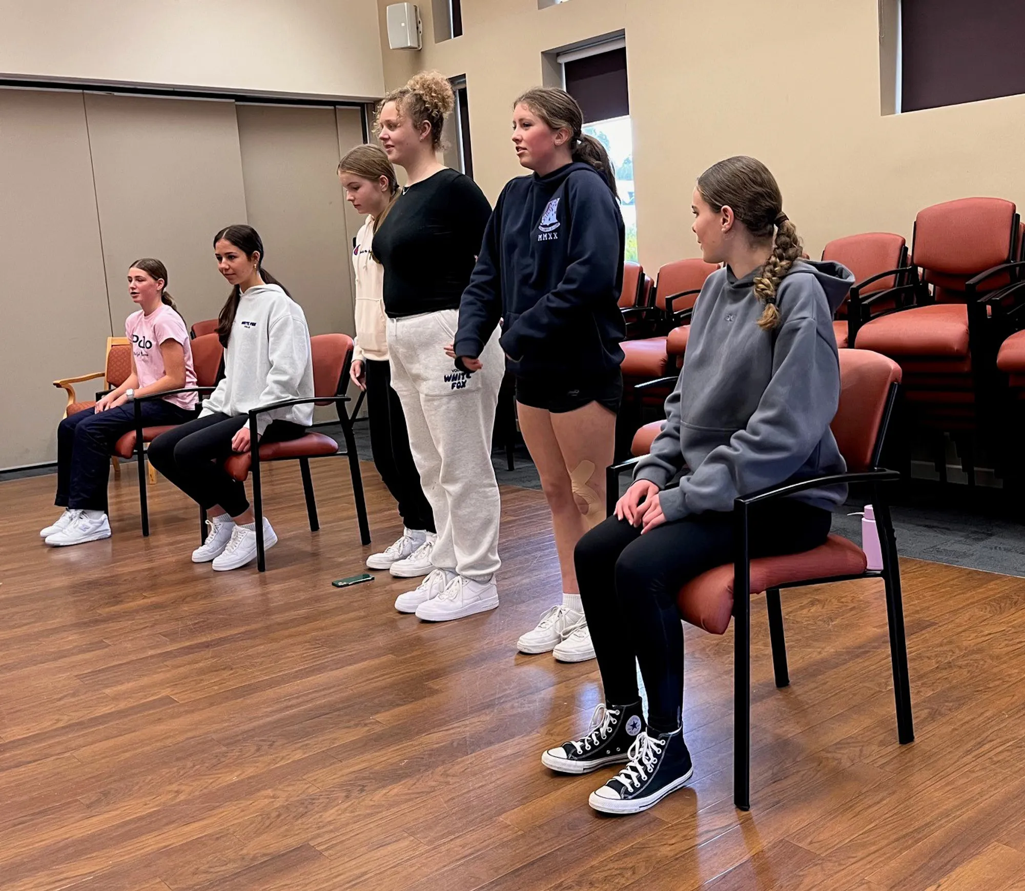 Radford students performing at the Calvary Haydon Residential Aged Care Home.