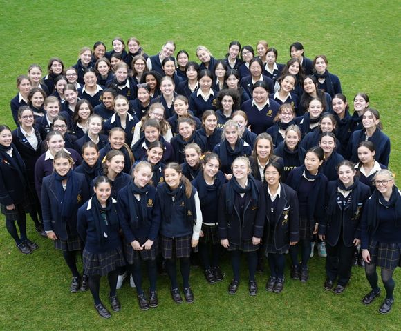 A group shot of the Class of 2023 from Ruyton Girls' School.
