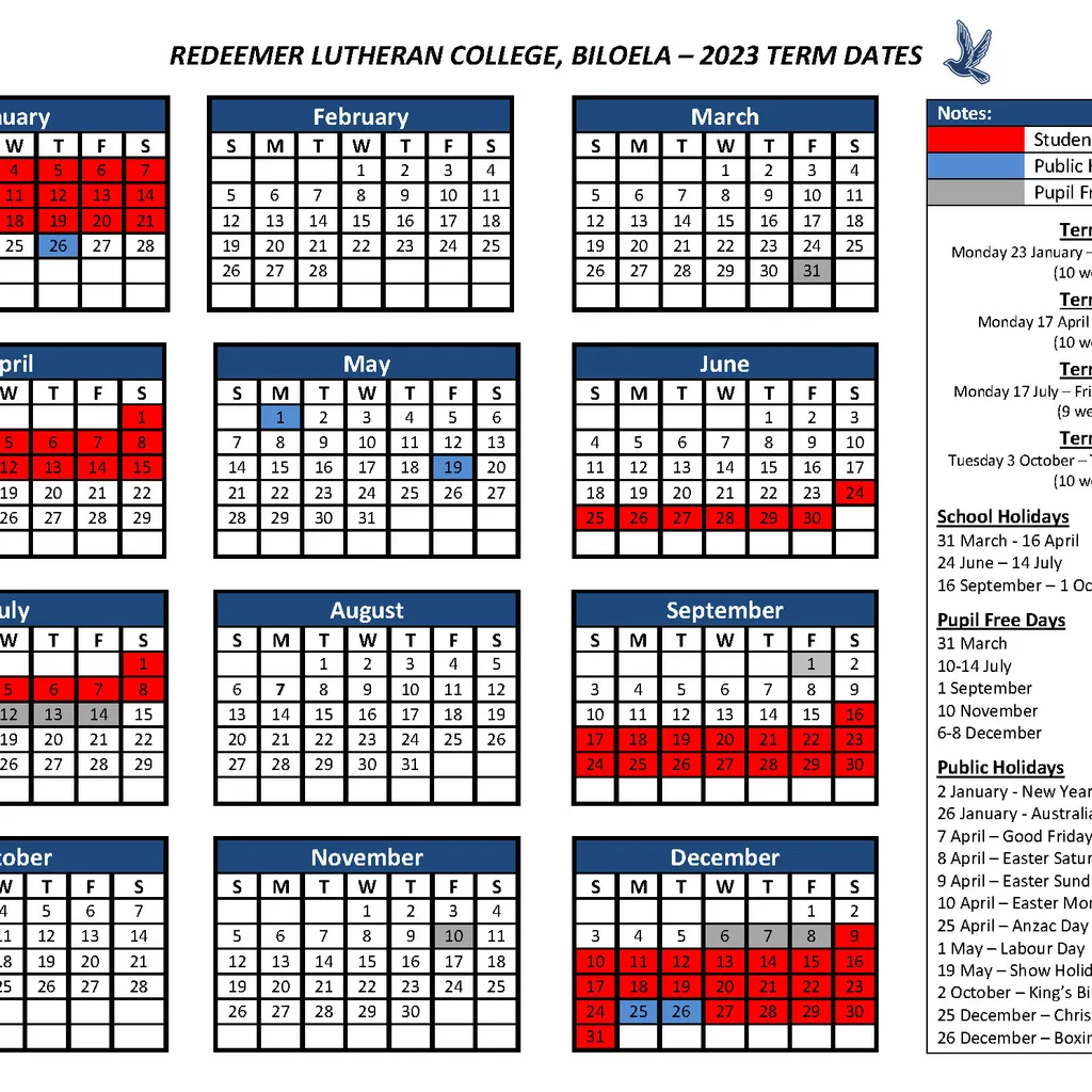 2023 Calendar Special Events Page 1